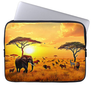 Capa Para Notebook African Sunset Safari Majestade Design
