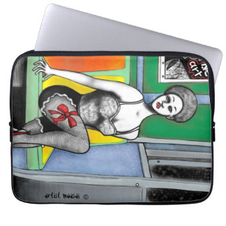 Capa Para Notebook Afro-Pin acima da bolsa de laptop