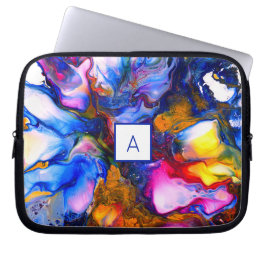 Capa Para Notebook Agato Monograma Arte Fluida Personalizada