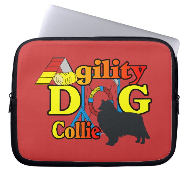 Capa Para Notebook Agilidade de Collie Rough (Frente)