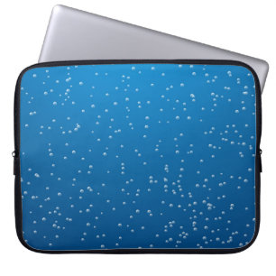 Capa Para Notebook Água Azul Profunda e Bolhas Pequenas