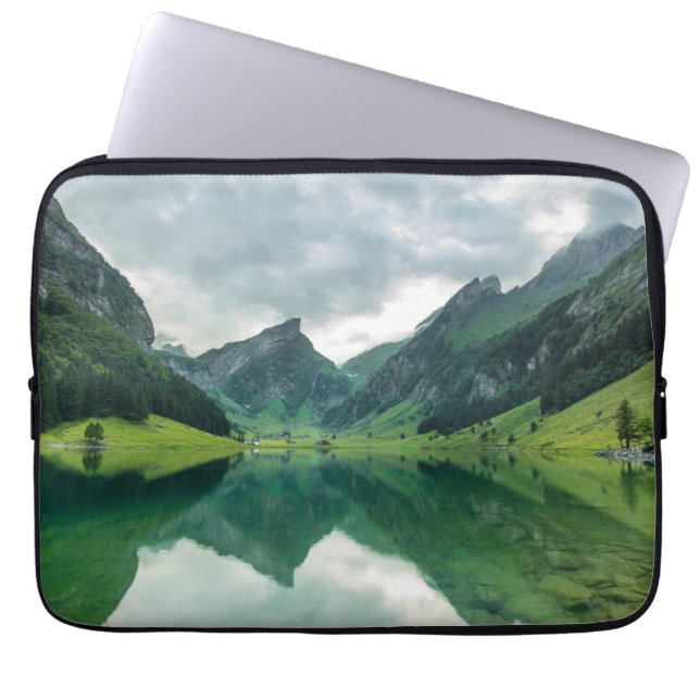 Capa Para Notebook Água | Lago Suiço (Frente)
