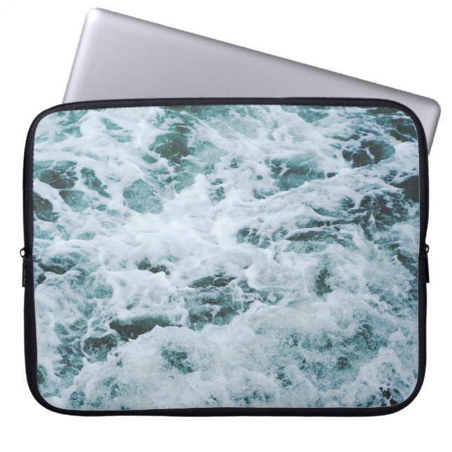 CAPA PARA NOTEBOOK ÁGUA MARÍTIMA EM FOTOGRAFIA DE FOCO (Frente)