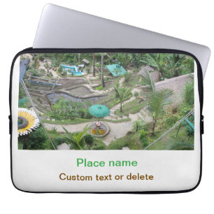 Capa Para Notebook água oceano praia foto adicionar nome texto local