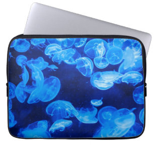 Capa Para Notebook Água-viva azul submarina
