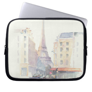 Capa Para Notebook Aguarela da torre Eiffel   Paris