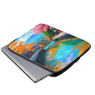 Capa Para Notebook Águas Tranquilas: Reflexo do Mt. Fuji