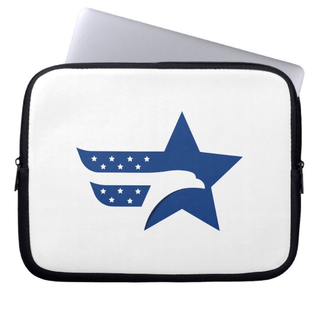 Capa Para Notebook Águia Estrela Patriótica Americana (Frente)