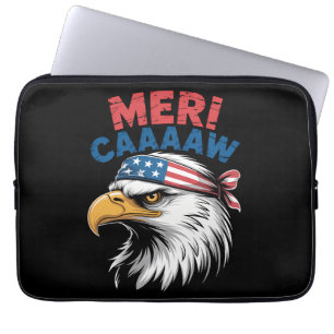 Capa Para Notebook Águia Patriótica da Liberdade do Dia 4 de Julho