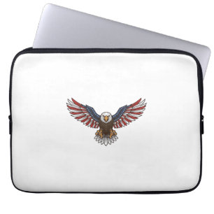 Capa Para Notebook Águia Patriótica Desenho Vetorial de Gravura Vinta