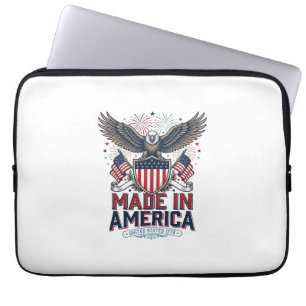 Capa Para Notebook Águia Patriótica Feita na América Camisa do Dia 4