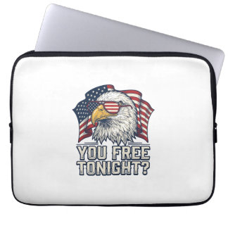 Capa Para Notebook Águia Patriótica Você É Livre Esta Noite Camisa Vi