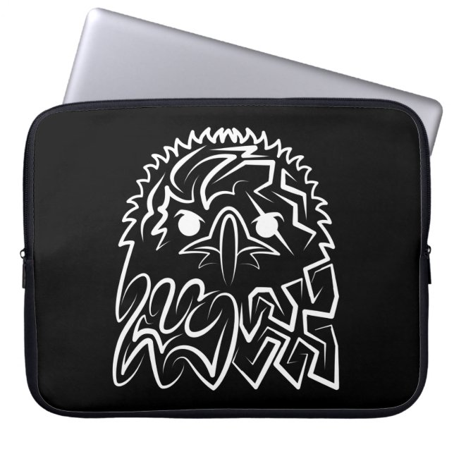 Capa Para Notebook Águia Tribal Negra (Frente)