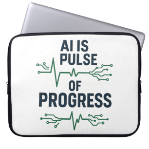 Capa Para Notebook "AI Pulse Manga de Neoprene Progresso Tecnológic