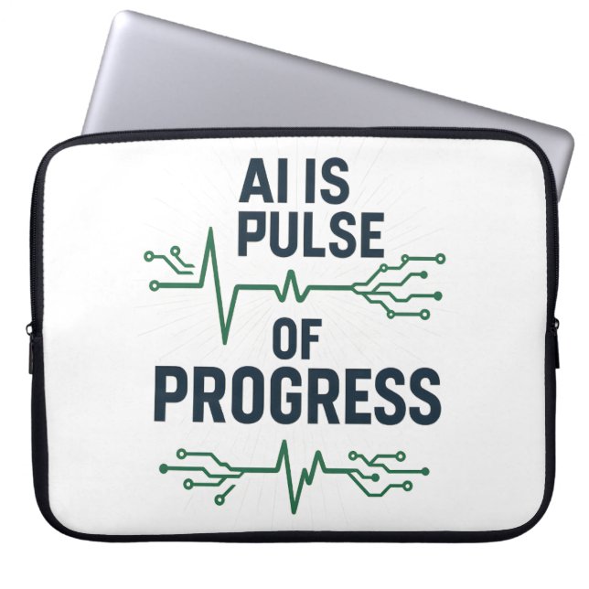 Capa Para Notebook "AI Pulse Neoprene Sleeve | Tech Progress (Frente)