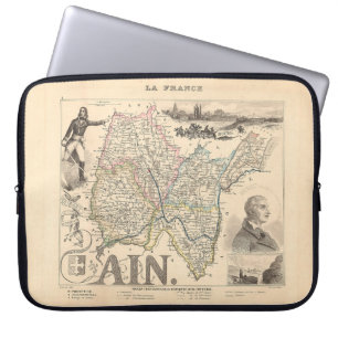 Capa Para Notebook Ain Department France 1858 Alexandre Vuillemin Map