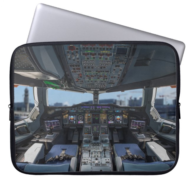 Capa Para Notebook Airbus A380 Cockpit (Frente)