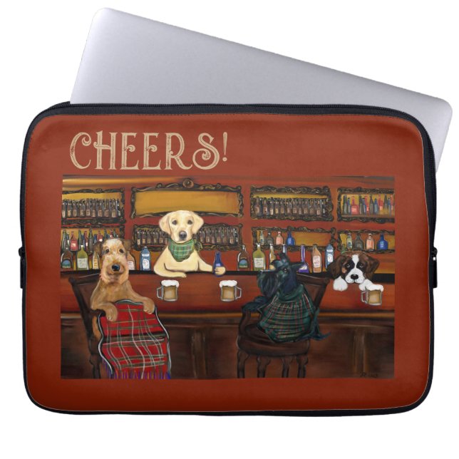 CAPA PARA NOTEBOOK AIREDALE TERRIER  & AMIGOS       (Frente)