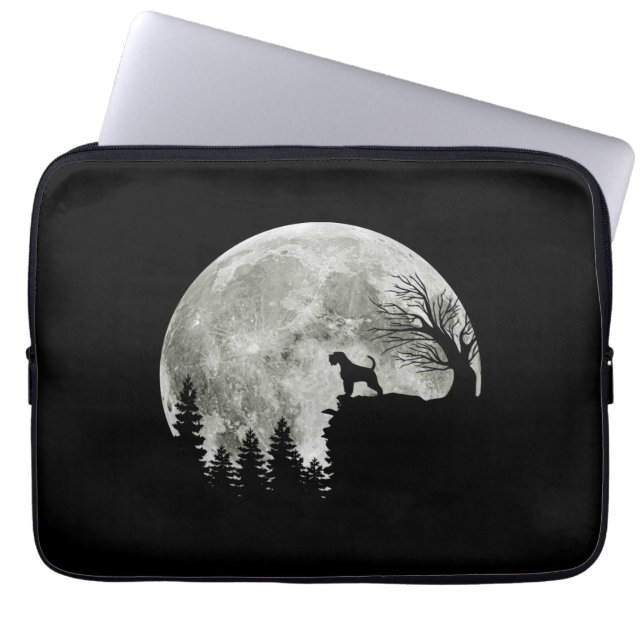 Capa Para Notebook Airedale Terrier Em Pássaros De Cachorro No Hallow (Frente)