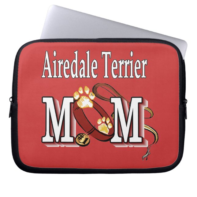 Capa Para Notebook Airedale Terrier MOM (Frente)
