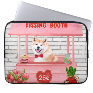 Capa Para Notebook Akita Dog Dia de os namorados Kissing Booth