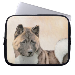 Capa Para Notebook Akita Painting - Bela Arte Canina Original