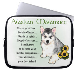 Capa Para Notebook Alaskan Malamute Dog Art