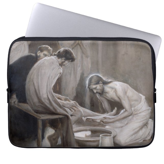 Capa Para Notebook Albert Edelsense - Jesus Lavando Pés Discípulos (Frente)