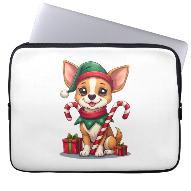 Capa Para Notebook Alegria de Chihuahua de Natal (Frente)