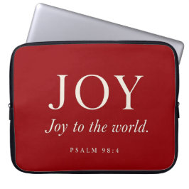 Capa Para Notebook ALEGRIA | Salmo 98:4 | Presente de Natal