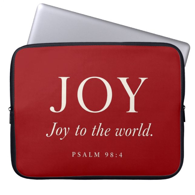 Capa Para Notebook ALEGRIA | Salmo 98:4 | Presente de Natal (Frente)