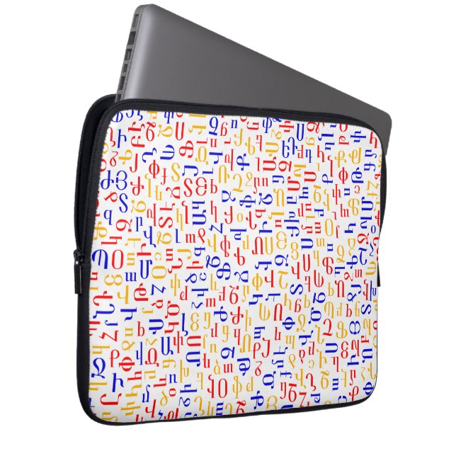 Capa Para Notebook alfabeto armênio (Frente Esquerda)