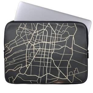 Capa Para Notebook Alfinete de Mapa de Futebol Minimalista em Linha d