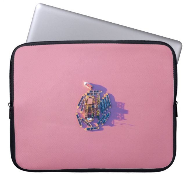 CAPA PARA NOTEBOOK ALICANTES PINK E LAGOS DE SAL VERDE (Frente)