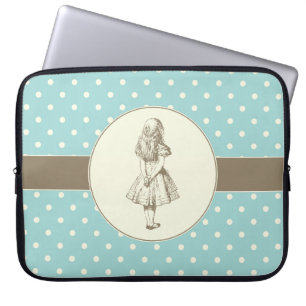 Capa Para Notebook Alice em bolinhas do país das maravilhas