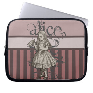 Capa Para Notebook Alice no Grunge do país das maravilhas (rosa)