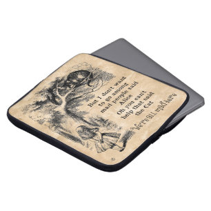 Capa Para Notebook Alice no país das maravilhas; Gato de Cheshire co