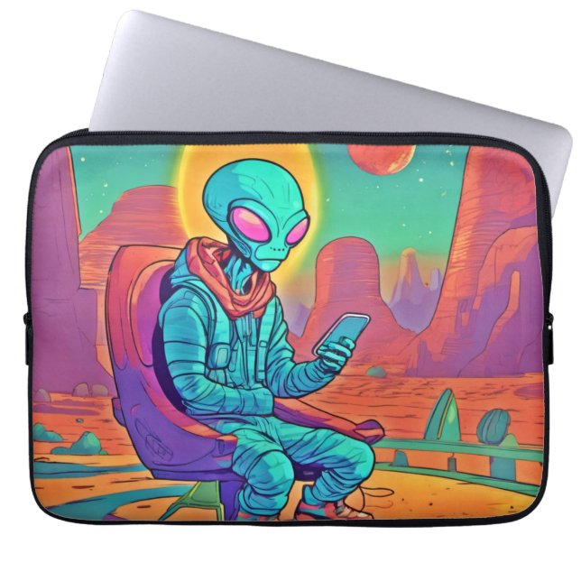 Capa Para Notebook Alienígena de resfriamento liberado (Frente)