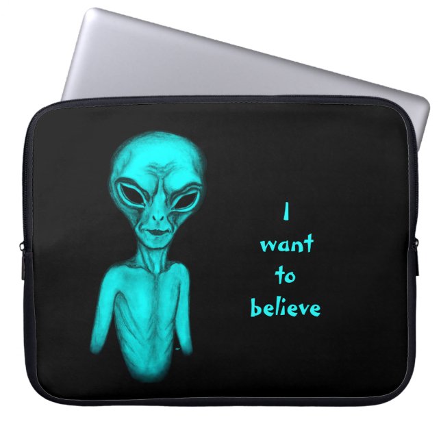 Capa Para Notebook Alienígena, quero acreditar (Frente)