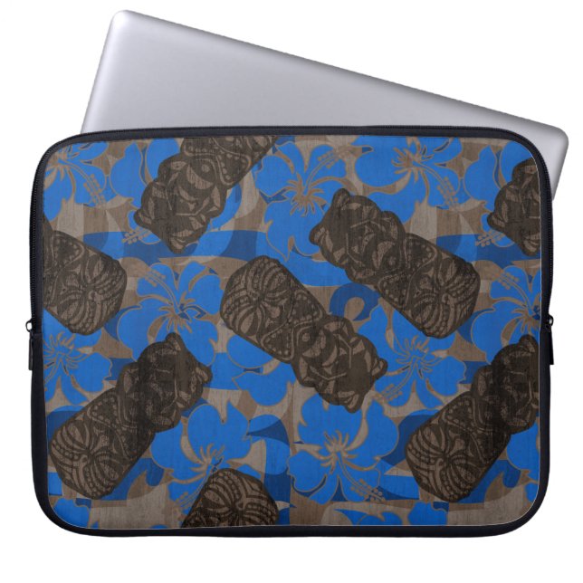 Capa Para Notebook Ali'i Refúgio Havaiano Hibiscus Tiki (Frente)