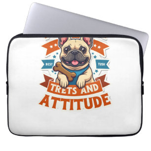 Capa Para Notebook Alimentado Por Guloseimas E Atitude Bulldog Francê