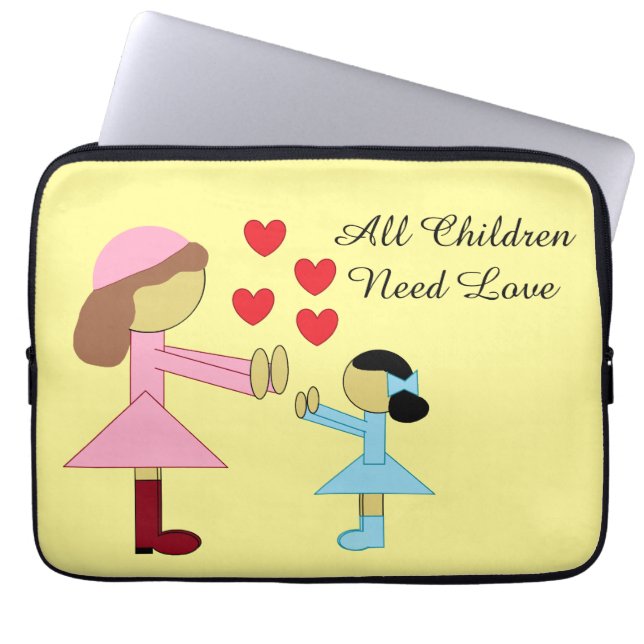 Capa Para Notebook All Children Need Love:  Light Yellow (Frente)
