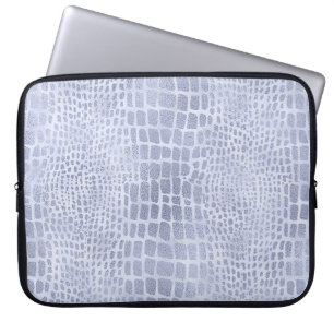 CAPA PARA NOTEBOOK ALLIGADOR DE GLITTER AZUL-LUZ