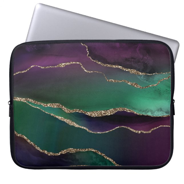 Capa Para Notebook Alluring Agate | Pedras Douradas de pedra calcária (Frente)