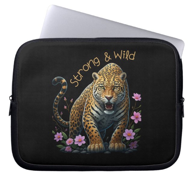 Capa Para Notebook Alma Jaguar Forte e Selvagem (Frente)