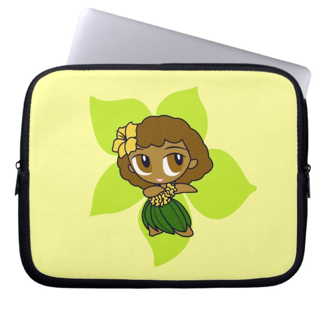 Capa Para Notebook Aloha Honys Hula Girl Hibiscus Neoprene (Frente)