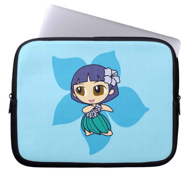 Capa Para Notebook Aloha Honys Hula Girl Hibiscus Neoprene (Frente)