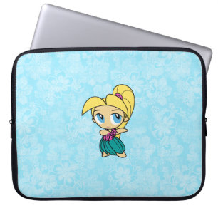 Capa Para Notebook Aloha Honys Hula Girl Hibiscus Neoprene