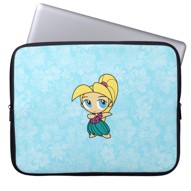Capa Para Notebook Aloha Honys Hula Girl Hibiscus Neoprene (Frente)
