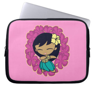 Capa Para Notebook Aloha Honys Hula Girl Plumeria Neoprene
